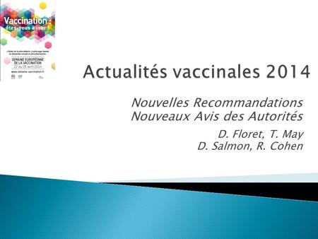 Actualités vaccinales 2014