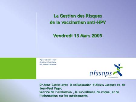 de la vaccination anti-HPV