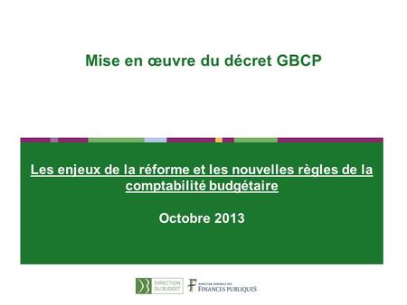 Mise en œuvre du décret GBCP