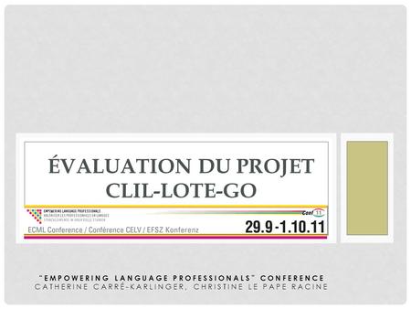 évaluation du projet CLIL-LOTE-Go