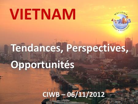 VIETNAM Tendances, Perspectives, Opportunités CIWB – 06/11/2012.