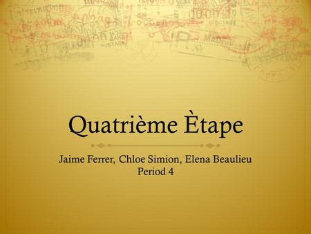 Jaime Ferrer, Chloe Simion, Elena Beaulieu Period 4