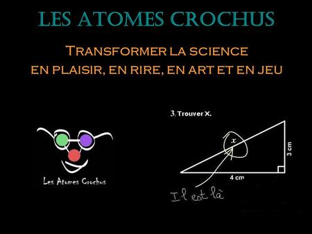 Les Atomes Crochus Transformer la science en plaisir, en rire, en art et en jeu.
