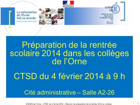 Préparation de la rentrée scolaire 2014 dans les collèges de l’Orne