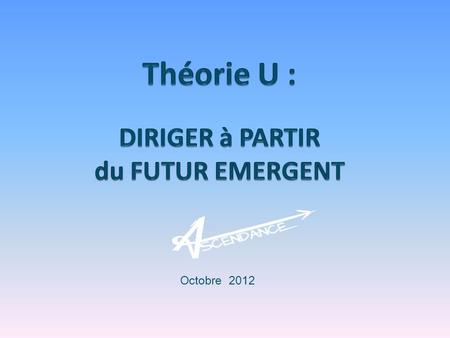 Théorie U : DIRIGER à PARTIR du FUTUR EMERGENT