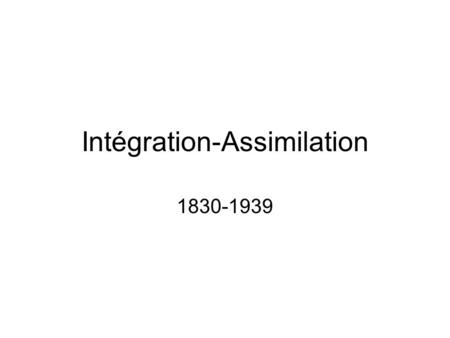 Intégration-Assimilation