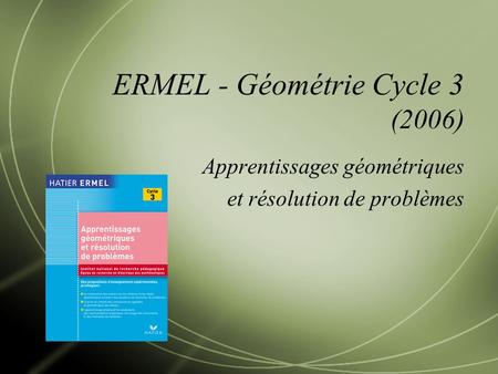 ERMEL - Géométrie Cycle 3 (2006)