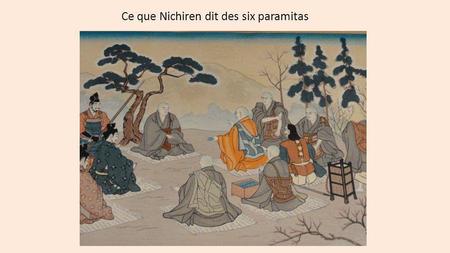 Ce que Nichiren dit des six paramitas