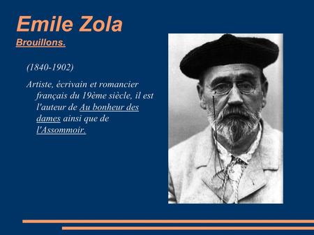 Emile Zola Brouillons. ( )