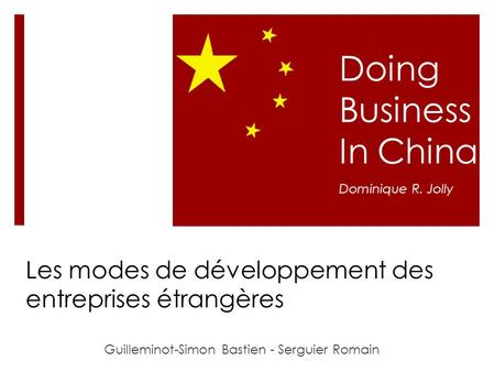 Doing Business In China