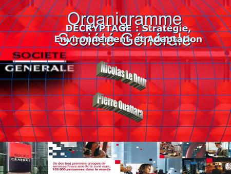Organigramme Société Générale