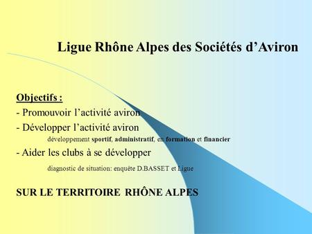 Ligue Rhône Alpes des Sociétés d’Aviron