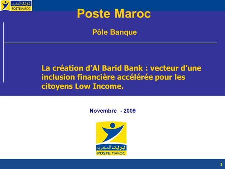 Poste Maroc Pôle Banque