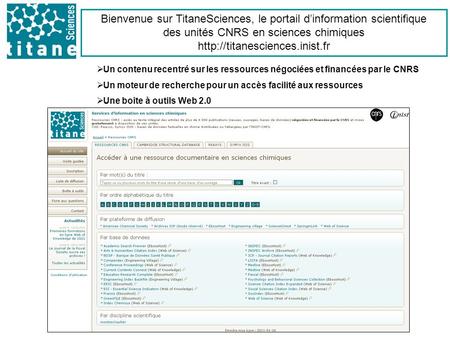 Bienvenue sur TitaneSciences, le portail d’information scientifique