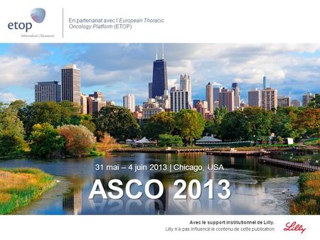 ASCO mai – 4 juin 2013 | Chicago, USA