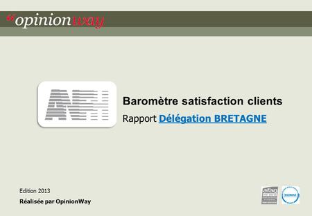 Baromètre satisfaction clients