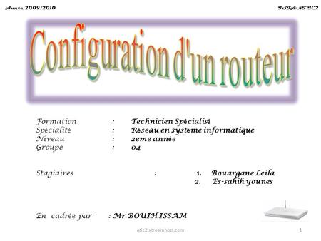 Configuration d'un routeur