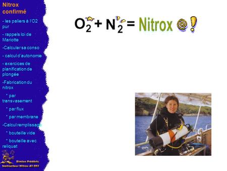 Nitrox confirmé - les paliers à l’O2 pur - rappels loi de Mariotte