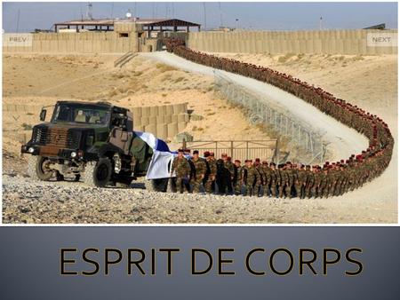 ESPRIT DE CORPS.