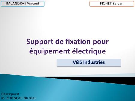 Support de fixation pour équipement électrique