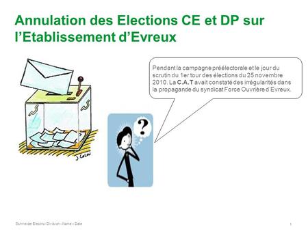 Annulation des Elections CE et DP sur l’Etablissement d’Evreux