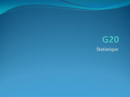 G20 Statistique.
