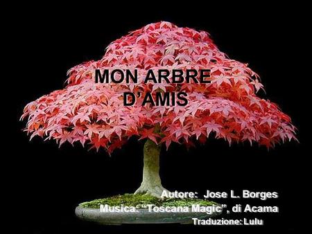 MON ARBRE D’AMIS Autore: Jose L