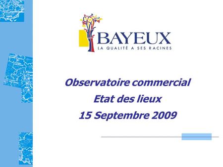 Observatoire commercial Etat des lieux 15 Septembre 2009.