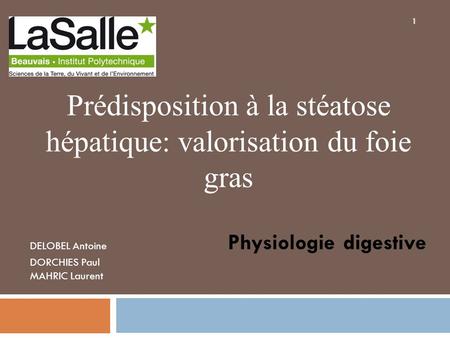Prédisposition à la stéatose hépatique: valorisation du foie gras