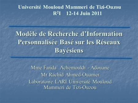 Université Mouloud Mammeri de Tizi-Ouzou
