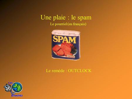 Une plaie : le spam Le pourriel (en français) Le remède : OUTCLOCK.