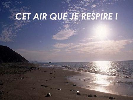 CET AIR QUE JE RESPIRE !.