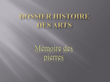 dossier histoire des arts