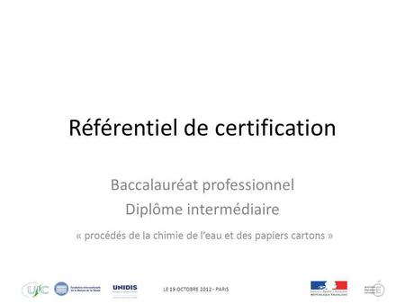 Référentiel de certification
