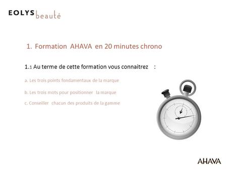 Formation AHAVA en 20 minutes chrono