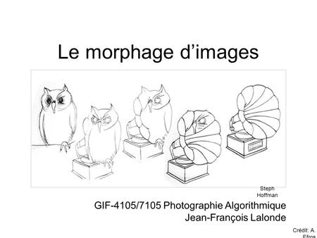 Le morphage d’images GIF-4105/7105 Photographie Algorithmique