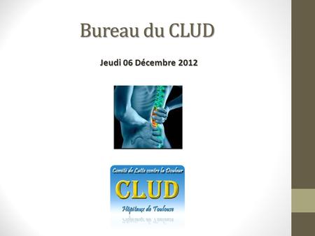 Bureau du CLUD Jeudi 06 Décembre 2012.