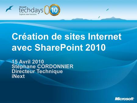 Création de sites Internet avec SharePoint 2010