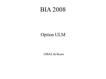 BIA 2008 Option ULM CIRAS de Rouen.