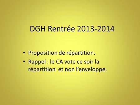DGH Rentrée Proposition de répartition.
