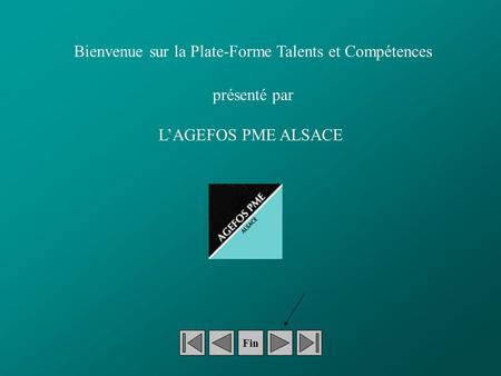 Fin Bienvenue sur la Plate-Forme Talents et Compétences présenté par LAGEFOS PME ALSACE.