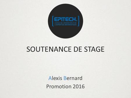 Alexis Bernard Promotion 2016