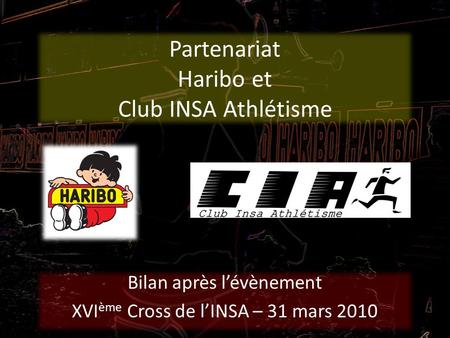 Partenariat Haribo et Club INSA Athlétisme
