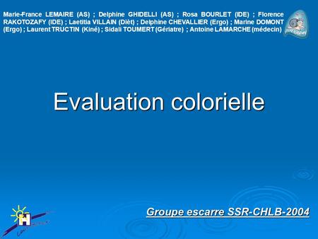 Evaluation colorielle