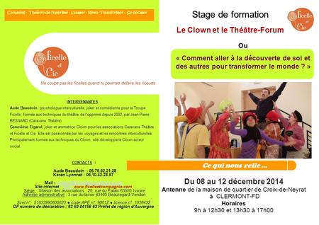 Stage de formation Le Clown et le Théâtre-Forum
