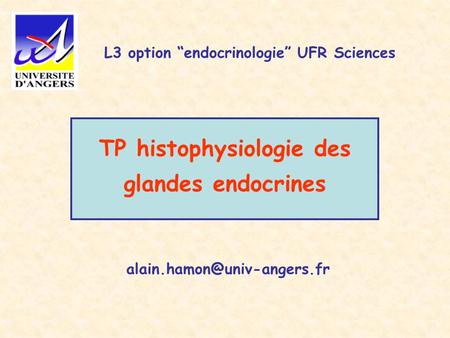 TP histophysiologie des glandes endocrines