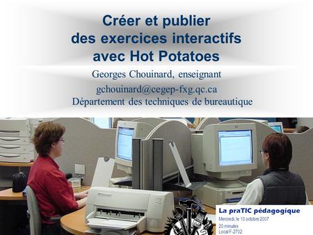 Créer et publier des exercices interactifs avec Hot Potatoes