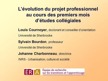 Louis Cournoyer, doctorant et conseiller d’orientation