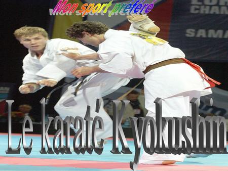 Mon sport préféré Le karaté Kyokushin.