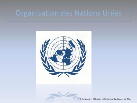 Organisation des Nations Unies